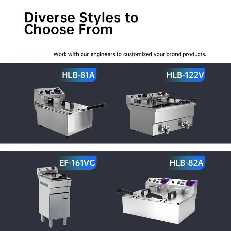 Автоматическая электрическая фритюрница для куриных чипсов и рыбы для ресторана 4