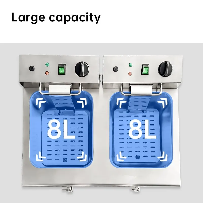 Автоматическая электрическая фритюрница для куриных чипсов и рыбы для ресторана 2