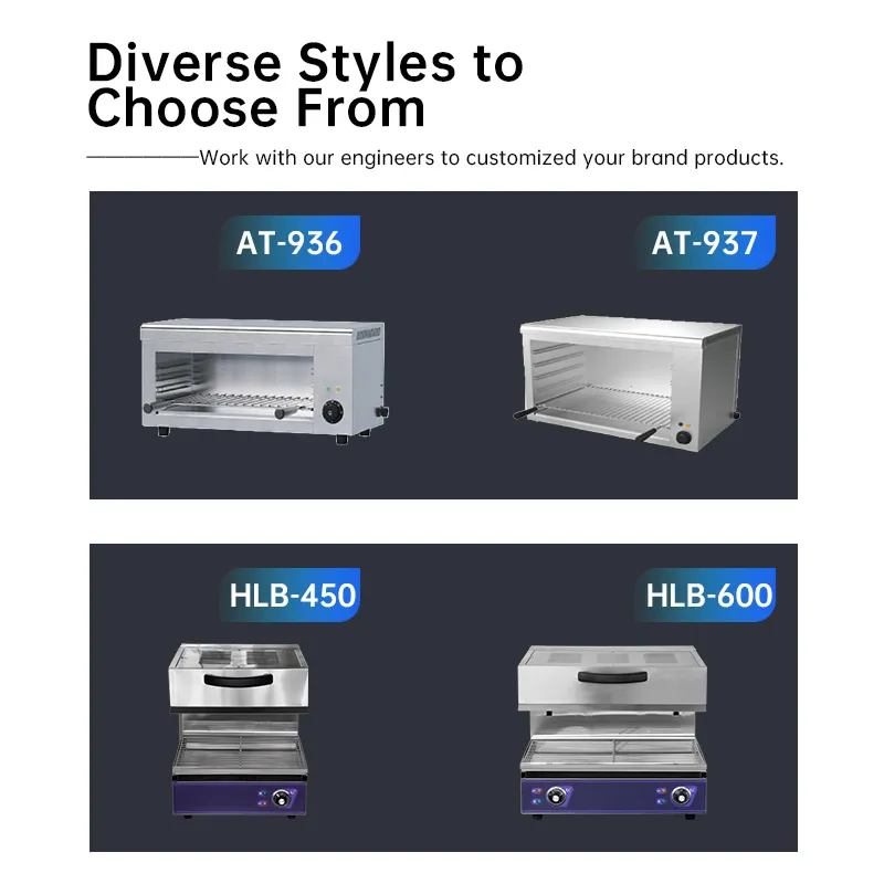 Профессиональная электрическая плита Саламандра Гриль Духовка Бройлер 4