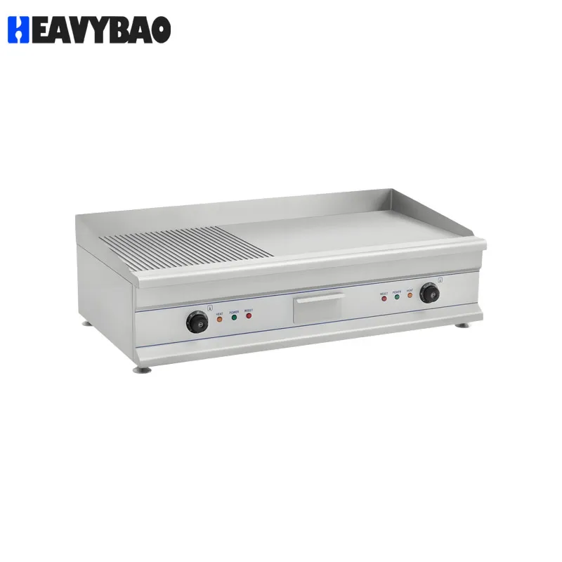 Электрическая коммерческая ребристая плоская сковорода-гриль Heavybao для ресторана 2