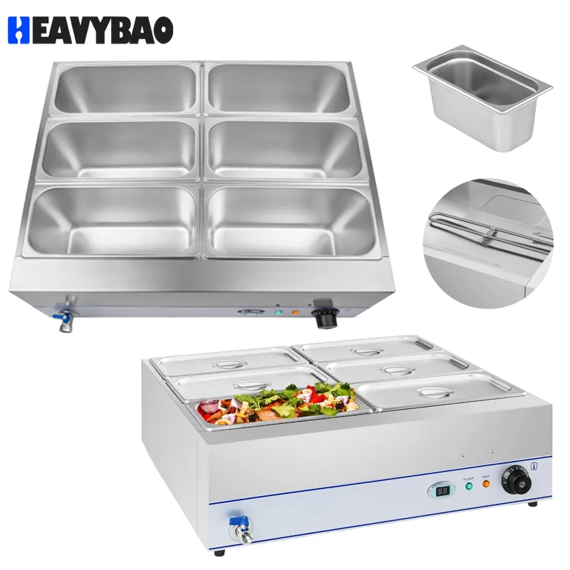 Электрический коммерческий буфетный суповой подогреватель Heavybao с сертификатом CE