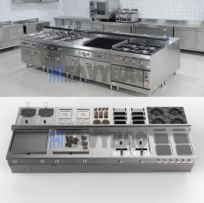 Профессиональное кухонное оборудование Heavybao из нержавеющей стали для гостиничного и ресторанного бизнеса
