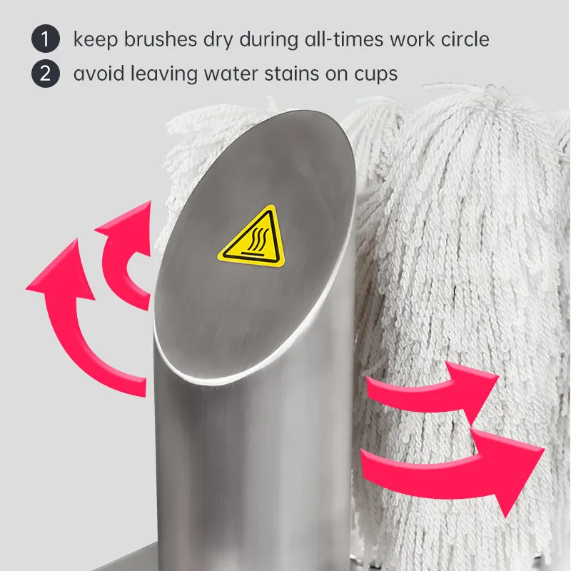 Электрическая сушилка для стеклянной посуды Heavybao с полировщиком для винных чашек 3