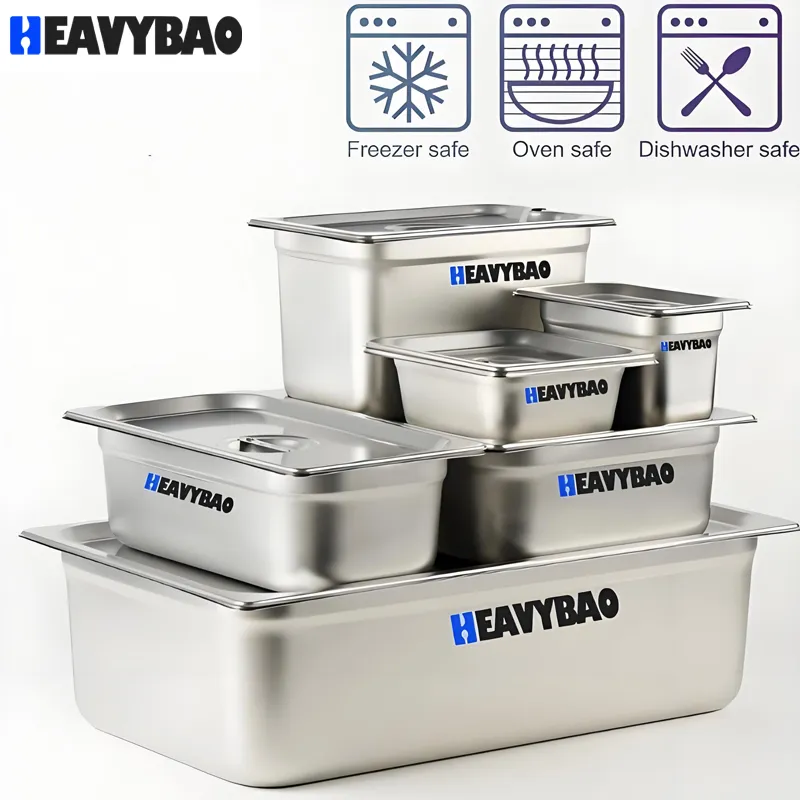 Торговый поднос Heavybao из нержавеющей стали для ресторанов и кейтеринга 4