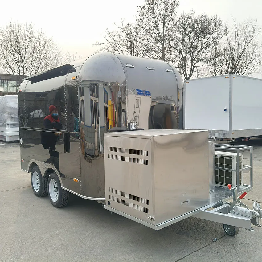 Мобильная кухня для барбекю высокой вместимости, киоск для закусок и кондитерских изделий, фуд-трейлер