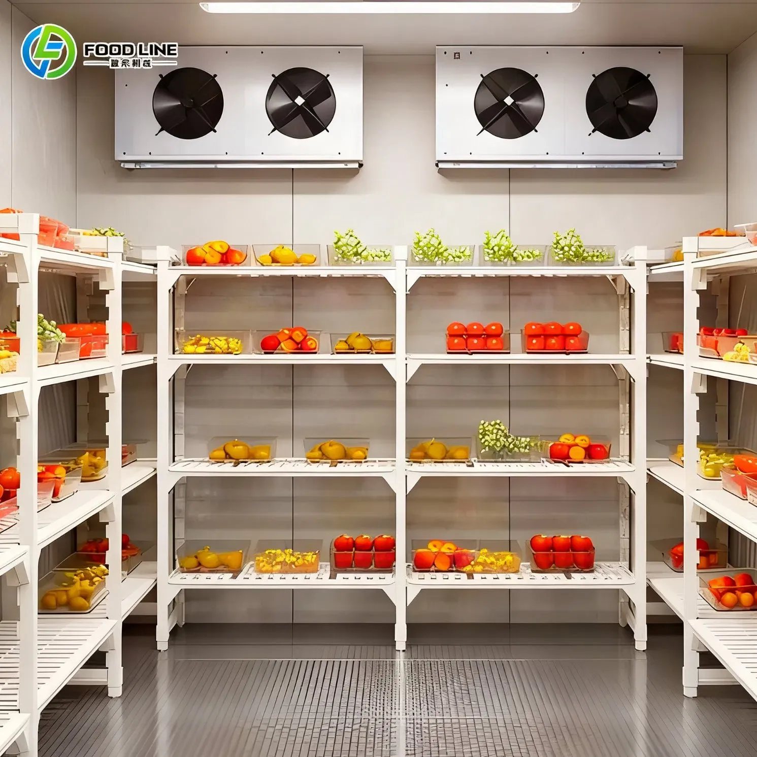 Высокая эффективность индивидуально настроенной морозильной камеры 40 футов для овощей или фруктов 5