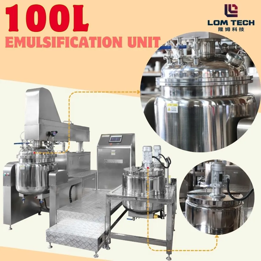 Высокоэффективный вакуумный эмульсионный миксер для кремов и гелей
