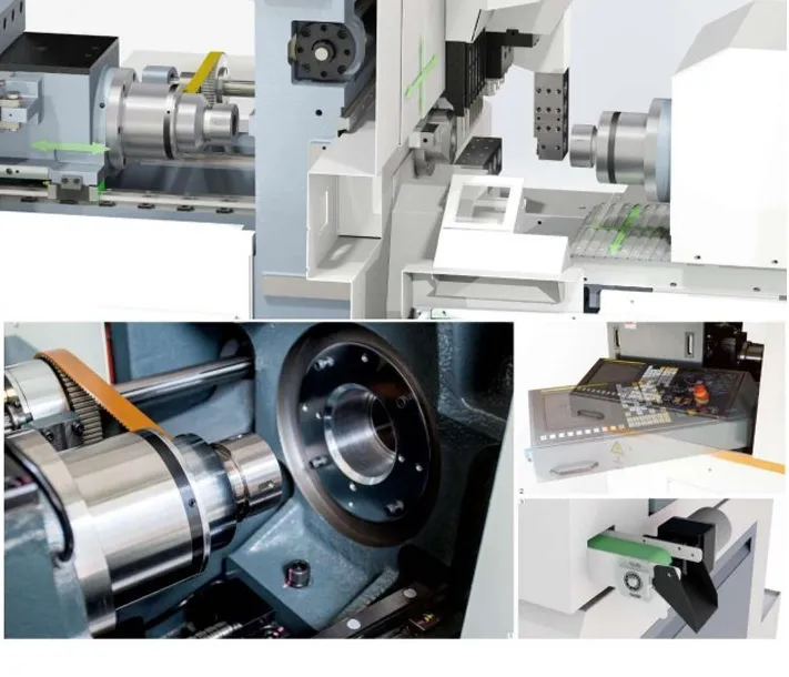 Высокоточный 2 шпиндель 5 осевой токарный станок швейцарского типа с ЧПУ 3