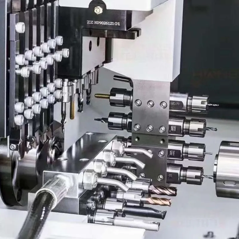 Высокоточная 2 шпиндель 5 ось швейцарского типа ЧПУ автоматический токарный станок CK1107 3