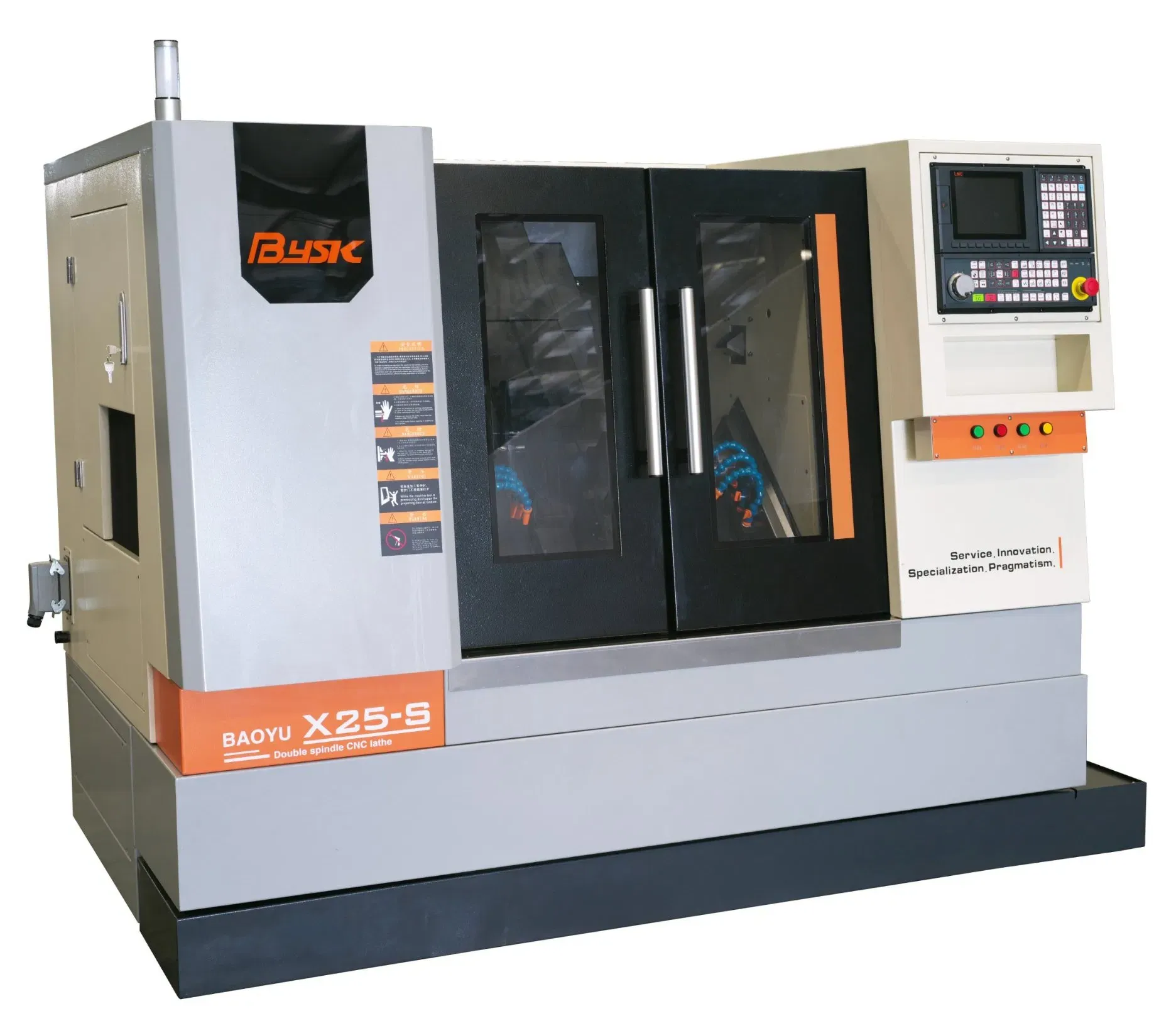 Высокоточная двойная шпиндельная металлообрабатывающая станок с наклонной кроватью и ганг-оснасткой с числовым программным управлением