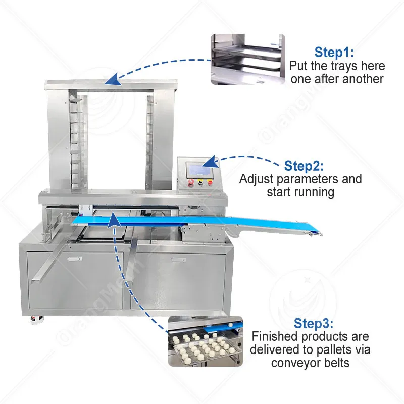 Автоматическая машина для укладки и выравнивания лунных тортов, хлеба и маамуля 3