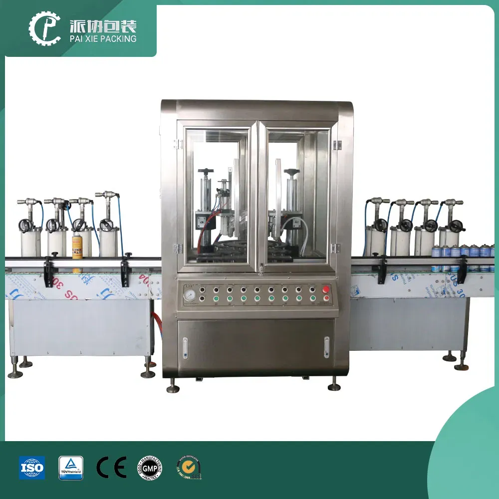 Высокоскоростная и точная полностью автоматическая линия для заполнения аэрозолей 6