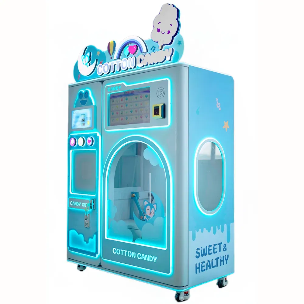 Горячая распродажа оптовая медовая полус автоматическая розовая машина для приготовления сахарной ваты с тележкой