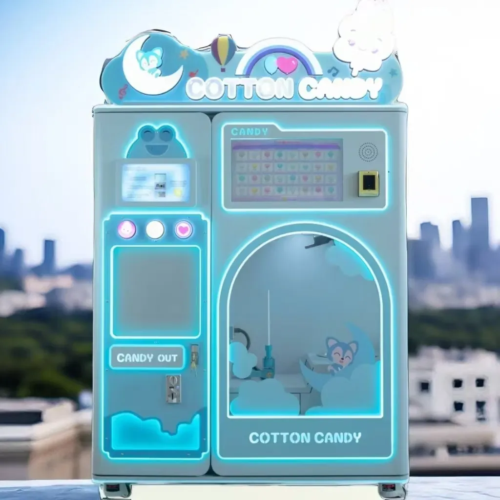 Горячая распродажа оптовая медовая полус автоматическая розовая машина для приготовления сахарной ваты с тележкой 3