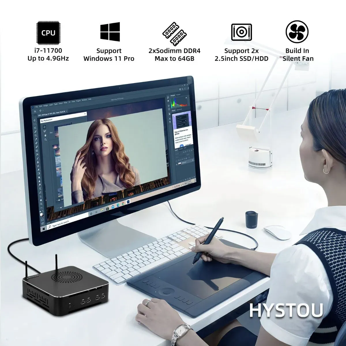 Мини ПК с процессором Intel Core i7-11700 и 64 ГБ ОЗУ 5