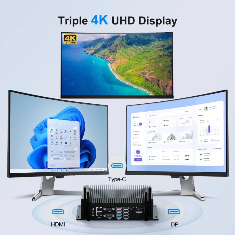 Промышленный Мини-ПК Hystou с Intel Core i7 6