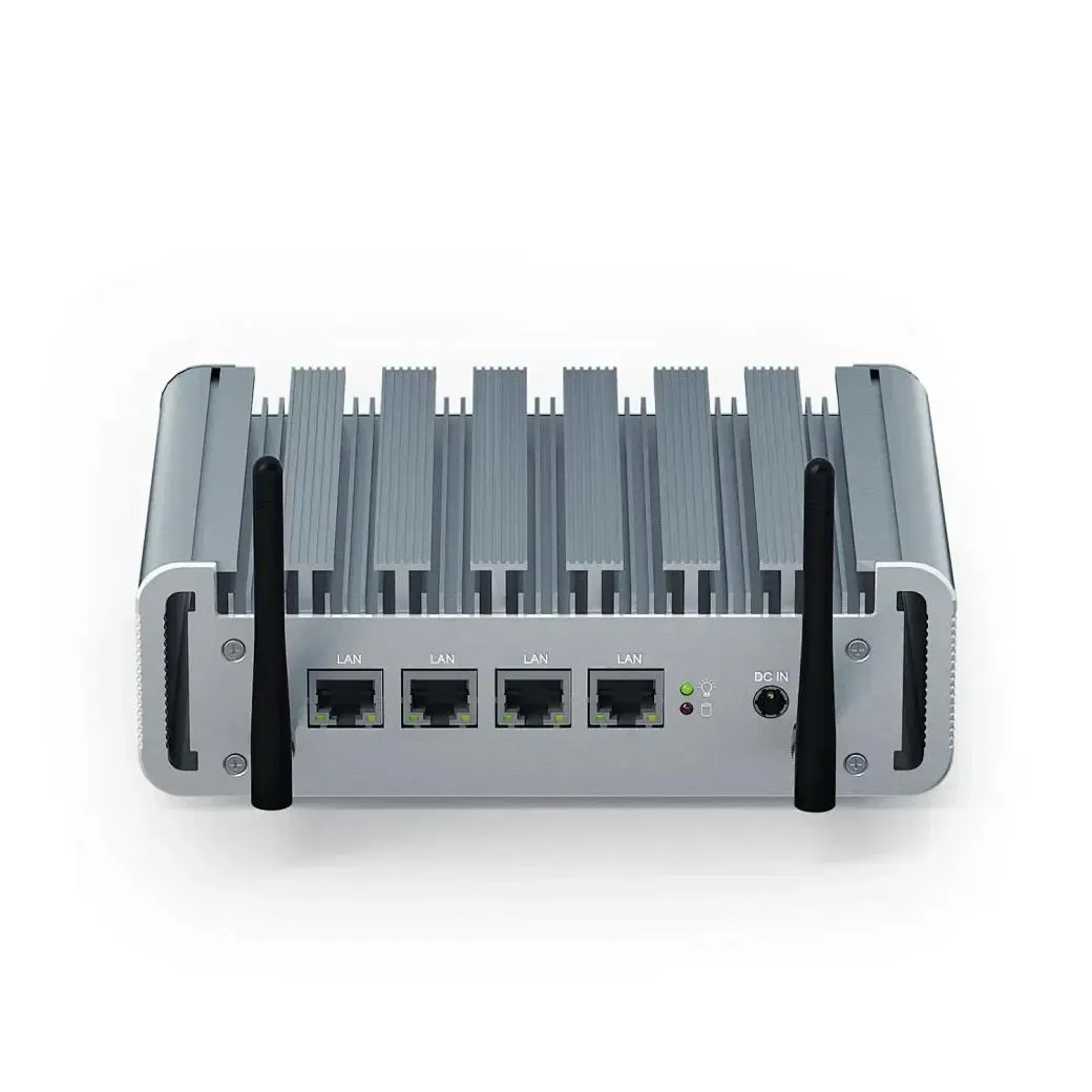 Мини-компьютер Hystou без вентилятора 4 Ethernet J4125 Pfsense VPN межсетевой экран портативный ПК 2