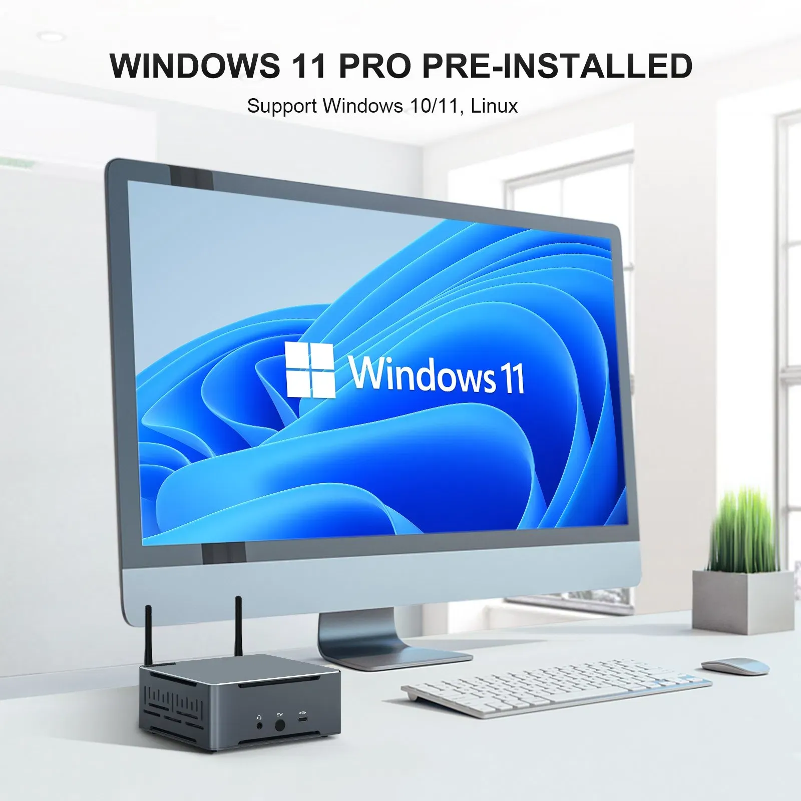 Игровой мини-ПК Hystou 4K с двойным дисплеем и DDR4 6