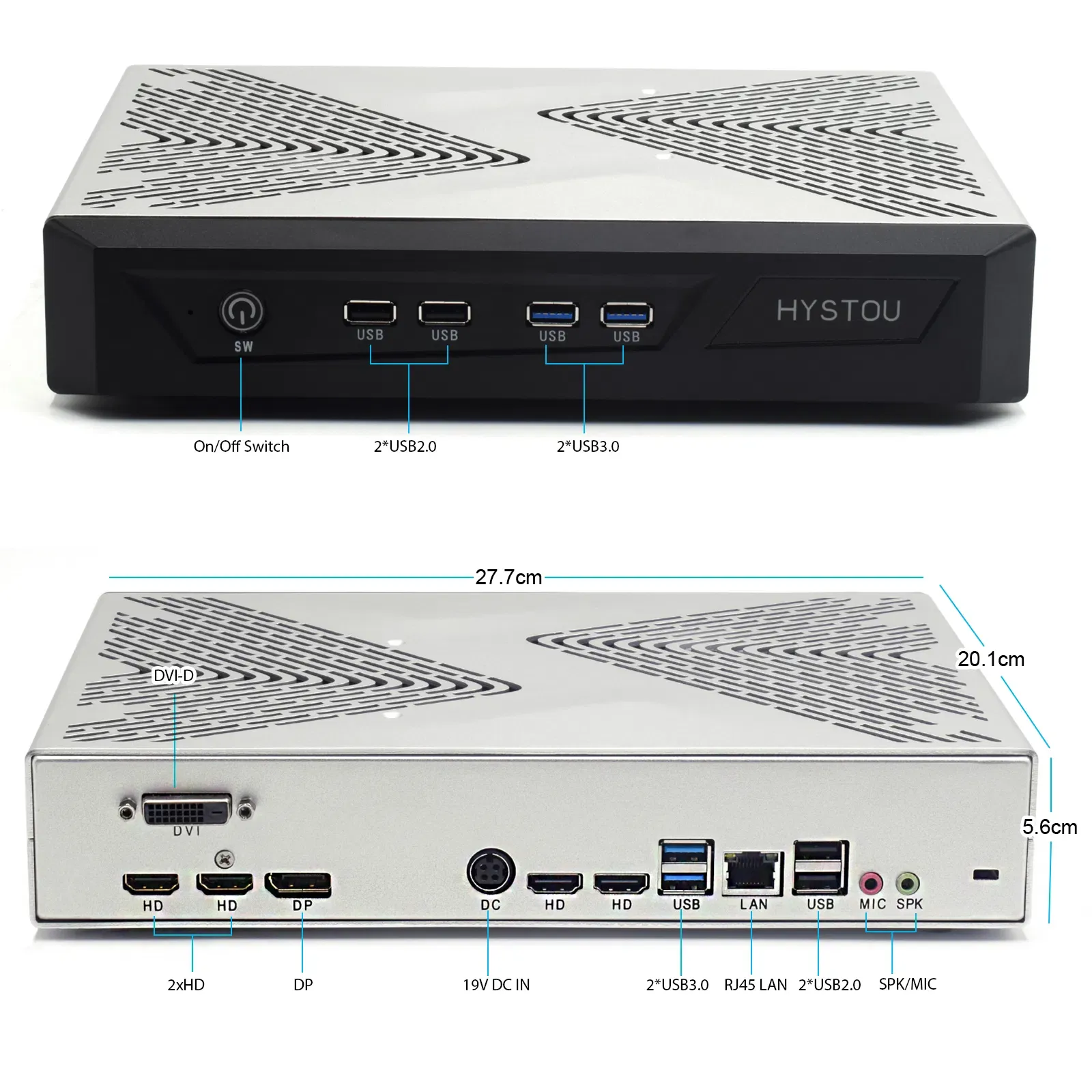 Геймерский мини-ПК Hystou OEM с графическим процессором GTX 1050 и процессором Intel Core i7 9700F 6