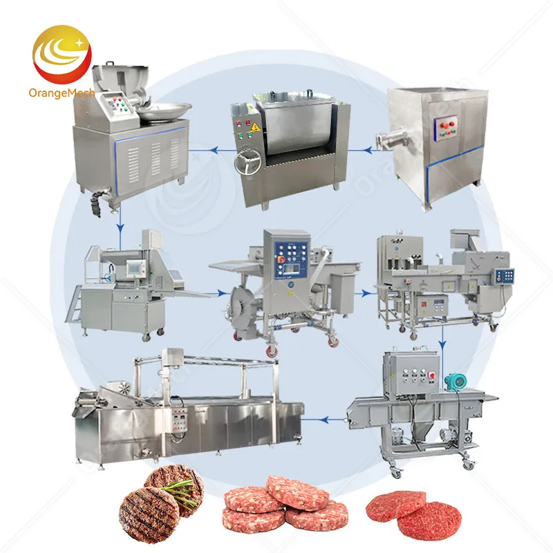 Промышленный полуавтоматический аппарат для изготовления вегетарианских бургеров