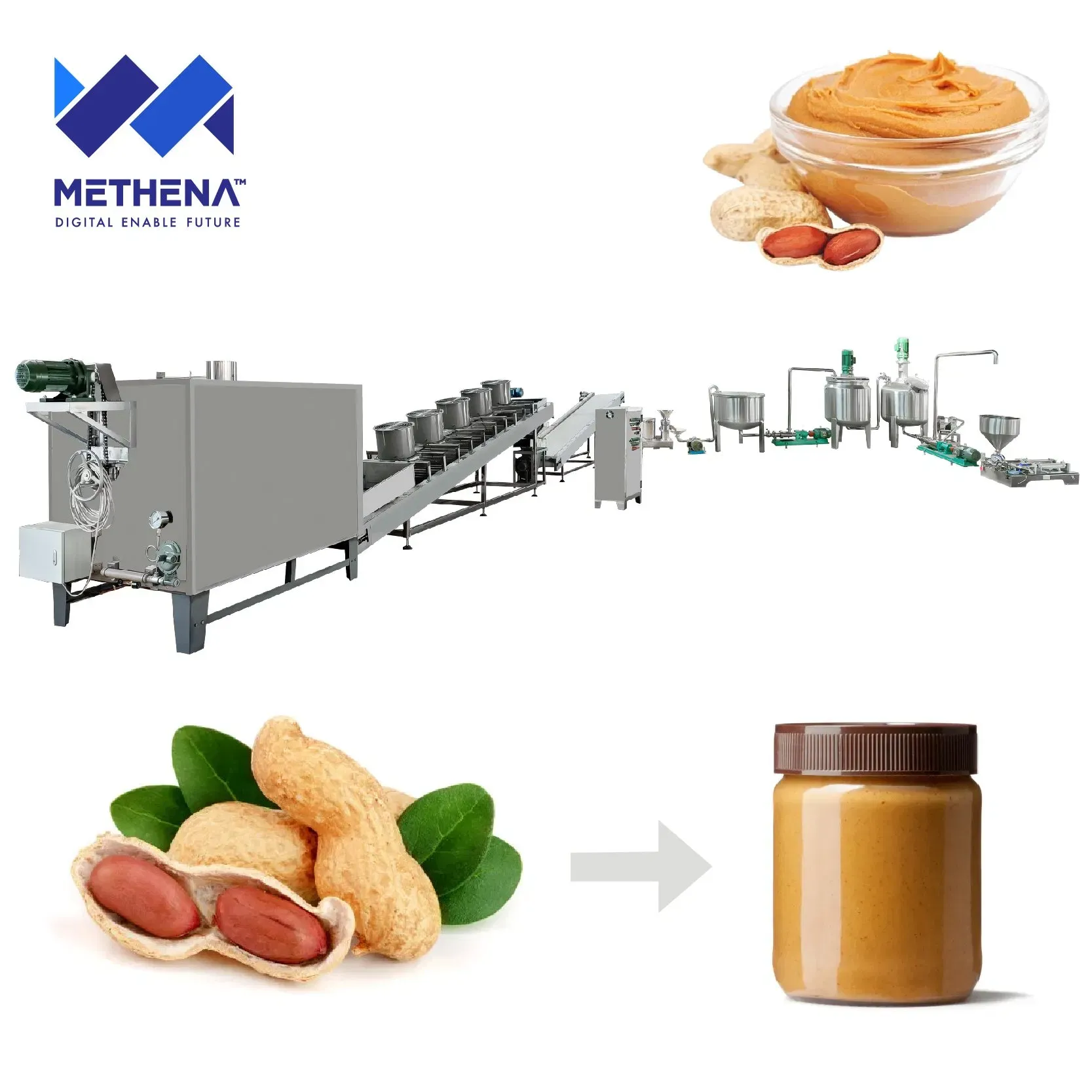 Промышленная линия производства арахисового масла