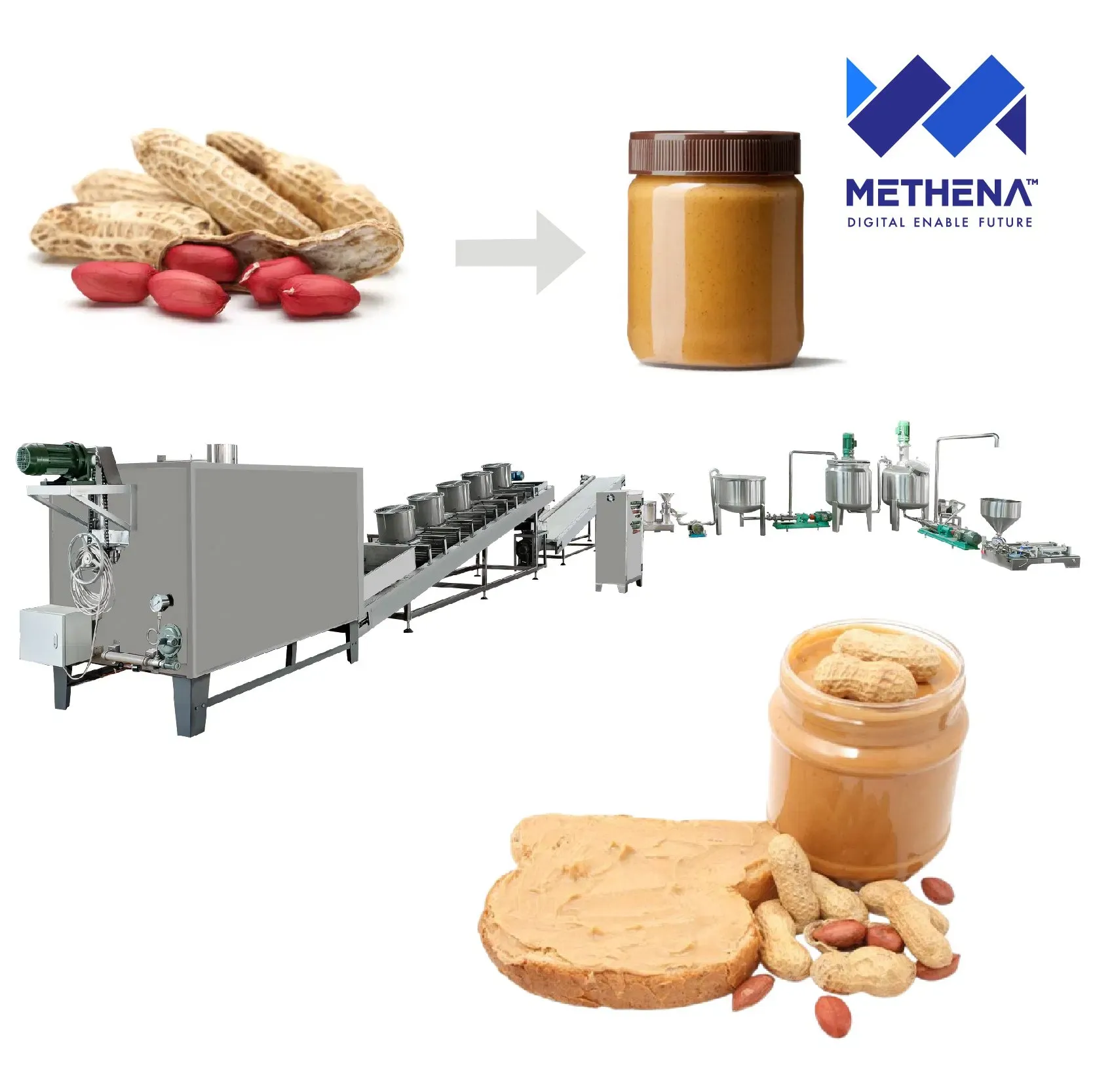 Промышленная линия производства арахисового масла 5