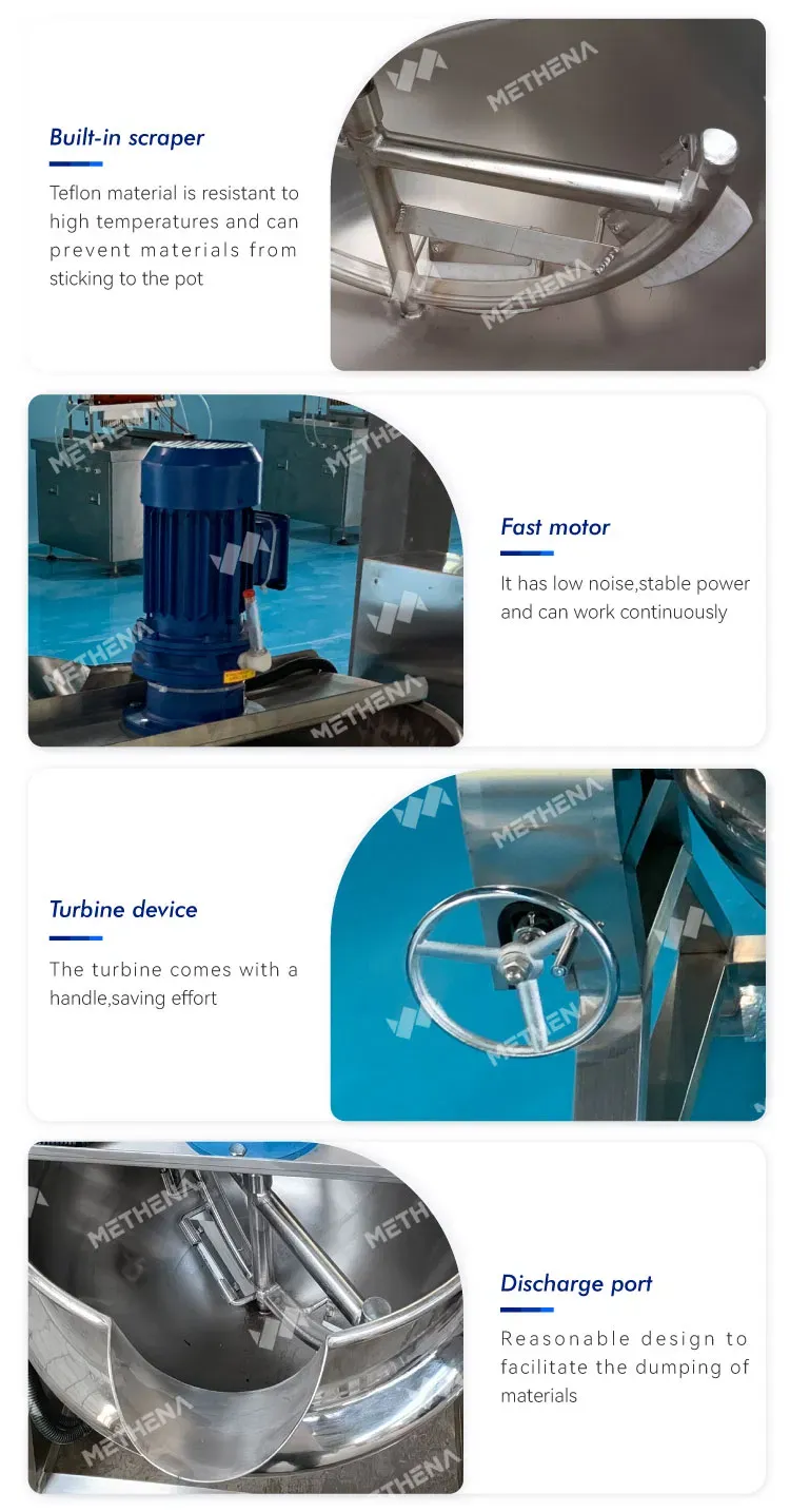 Промышленная электрическая паровая котелка с двойной стенкой для масла 5