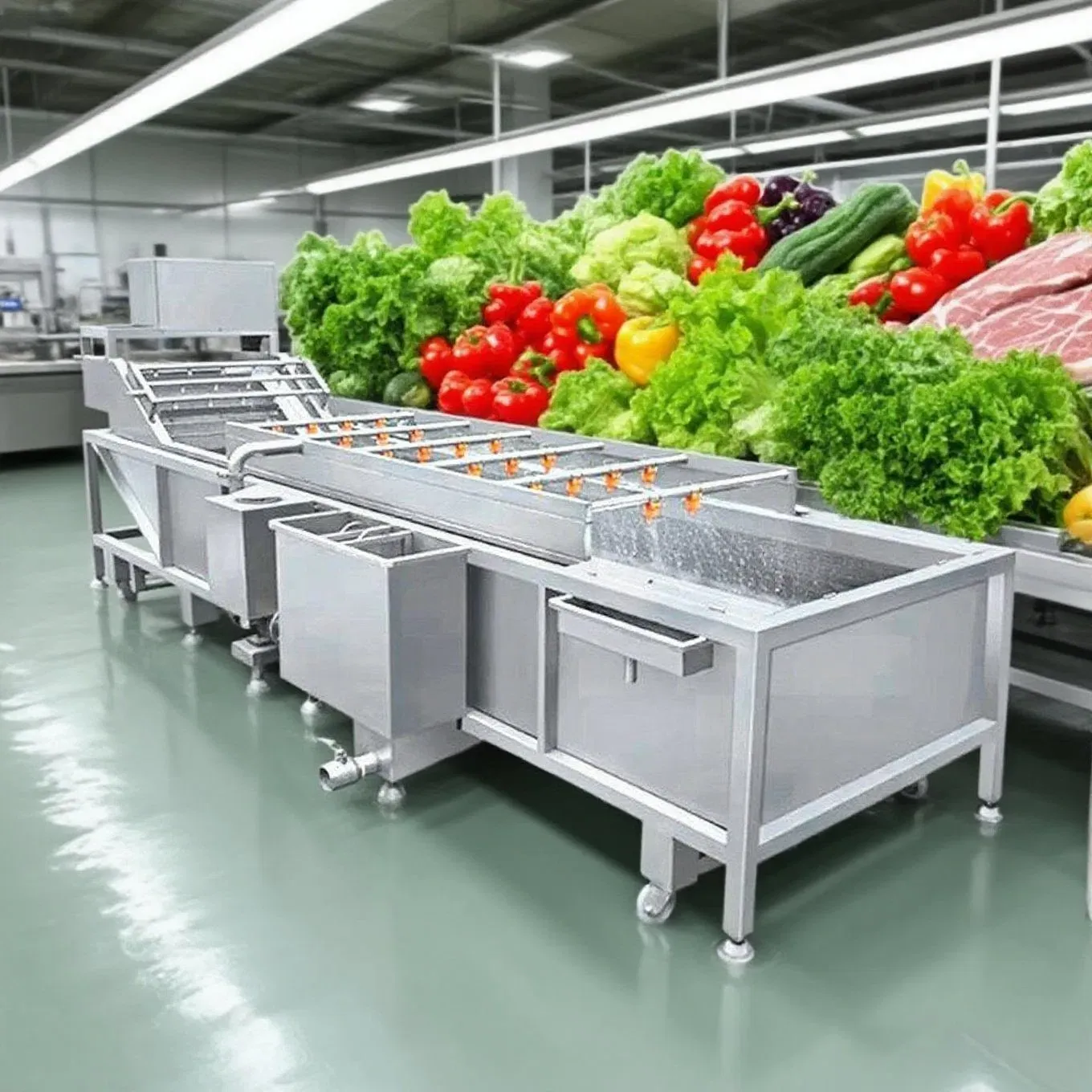 Промышленное оборудование для мойки продуктов с воздушными пузырьками 3