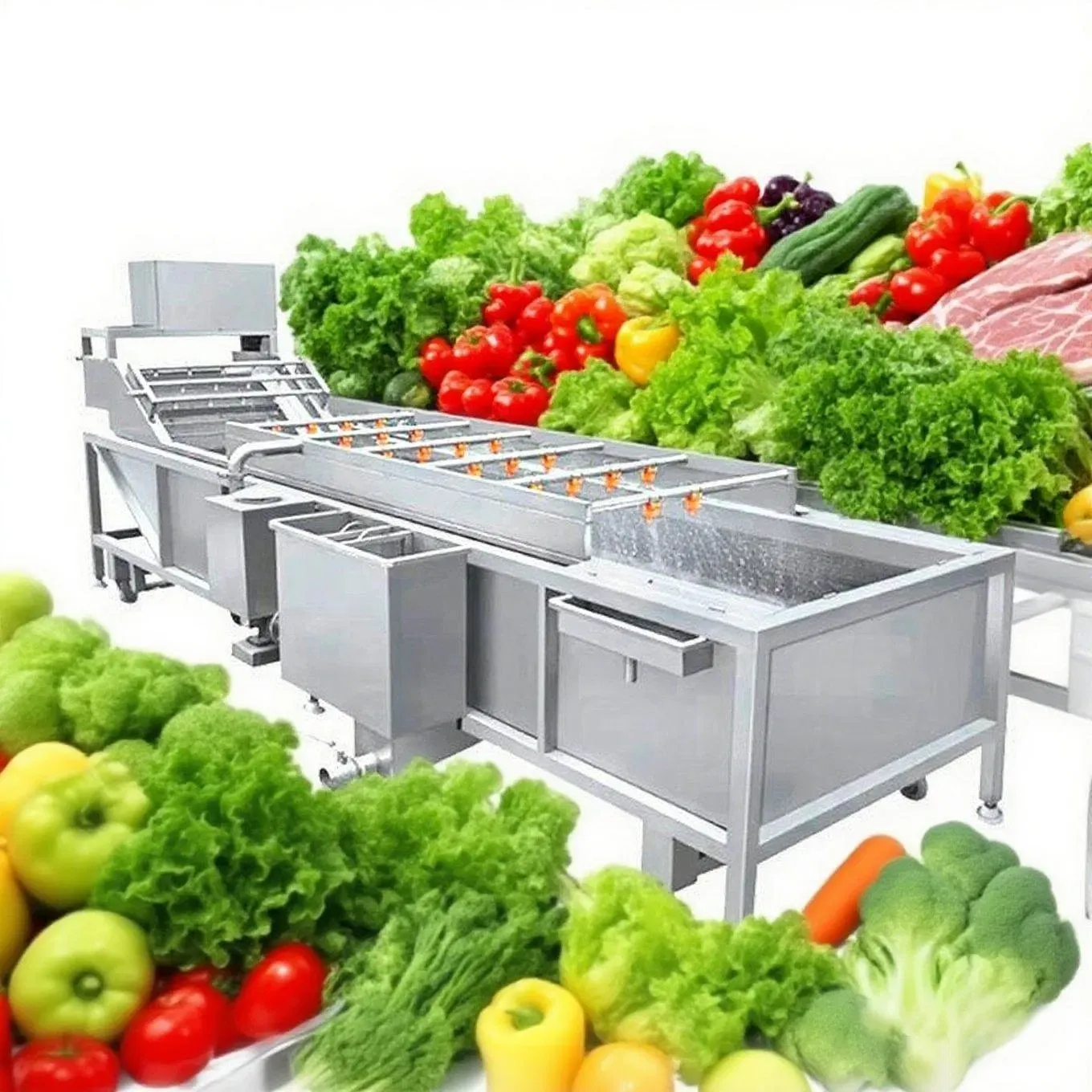 Промышленное оборудование для мойки продуктов с воздушными пузырьками 4