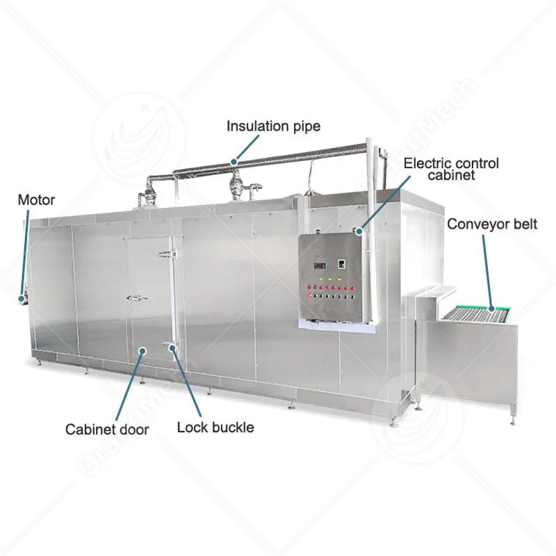 Промышленный туннельный быстрозамораживатель для замороженных продуктов 2