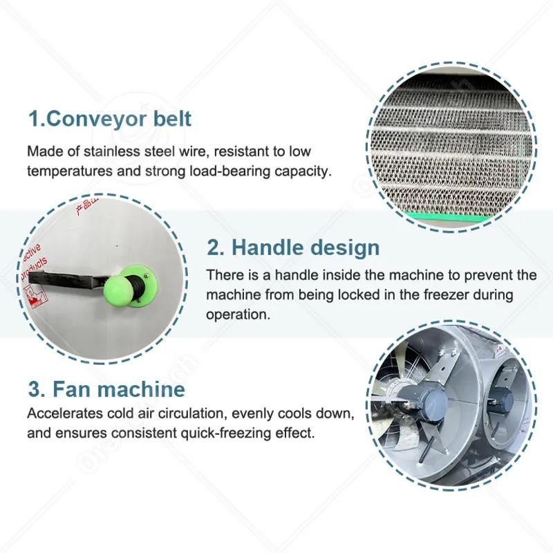Промышленный туннельный быстрозамораживатель для замороженных продуктов 4