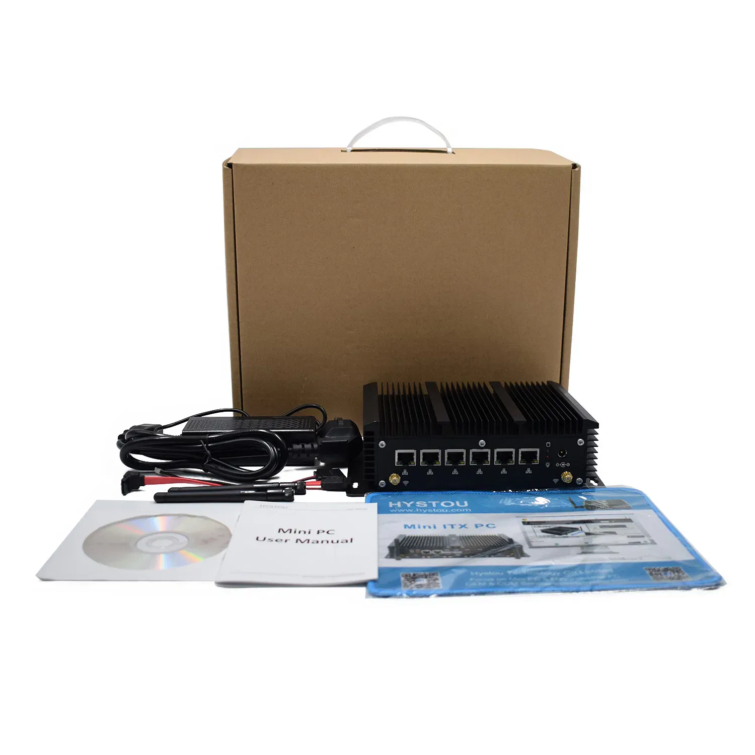 Промышленный мини-ПК HYSTOU с процессором Intel Core i3 и 6 LAN-портами 6