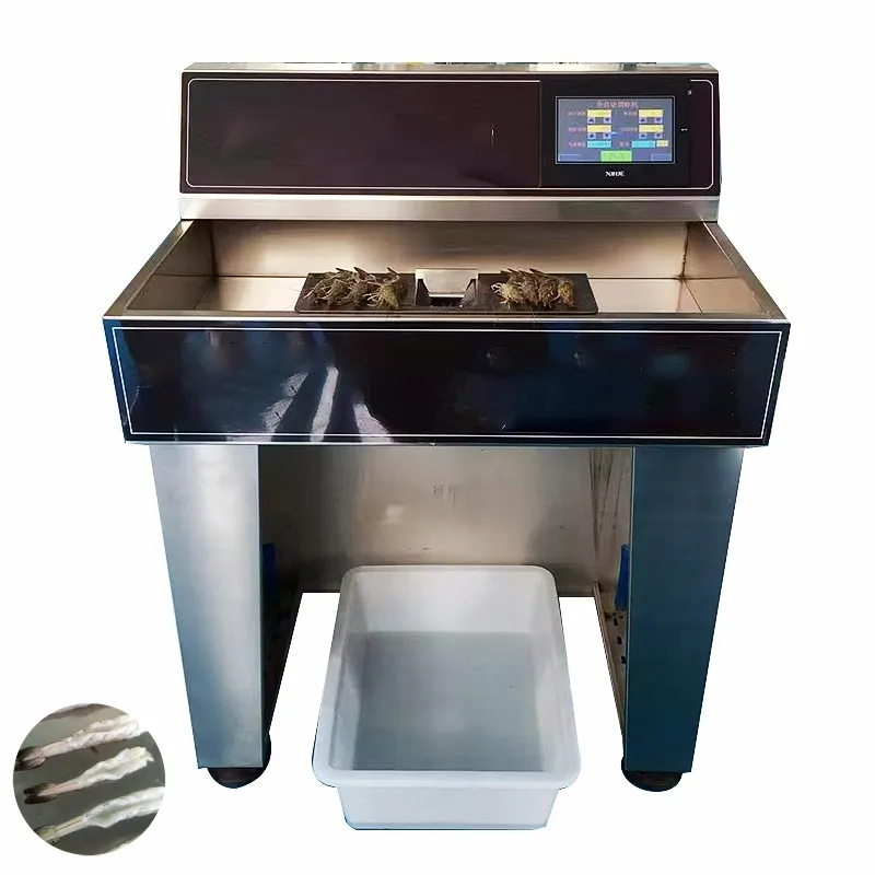 Профессиональная машина для нарезки креветок с задним открытием