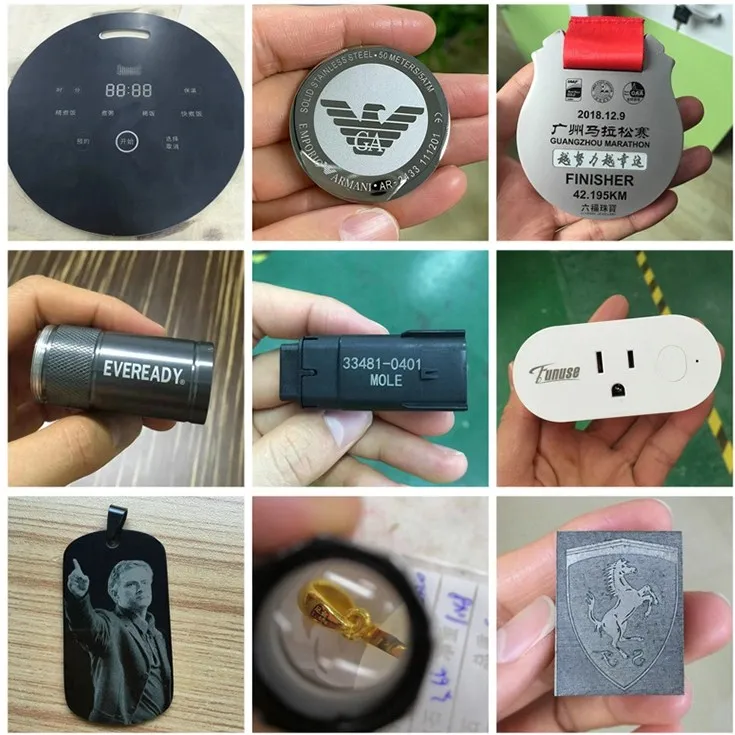 Автоматический лазерный маркер Jpt 20W 30W 50W волоконный лазерный летящий маркировочный станок с конвейерной лентой 5