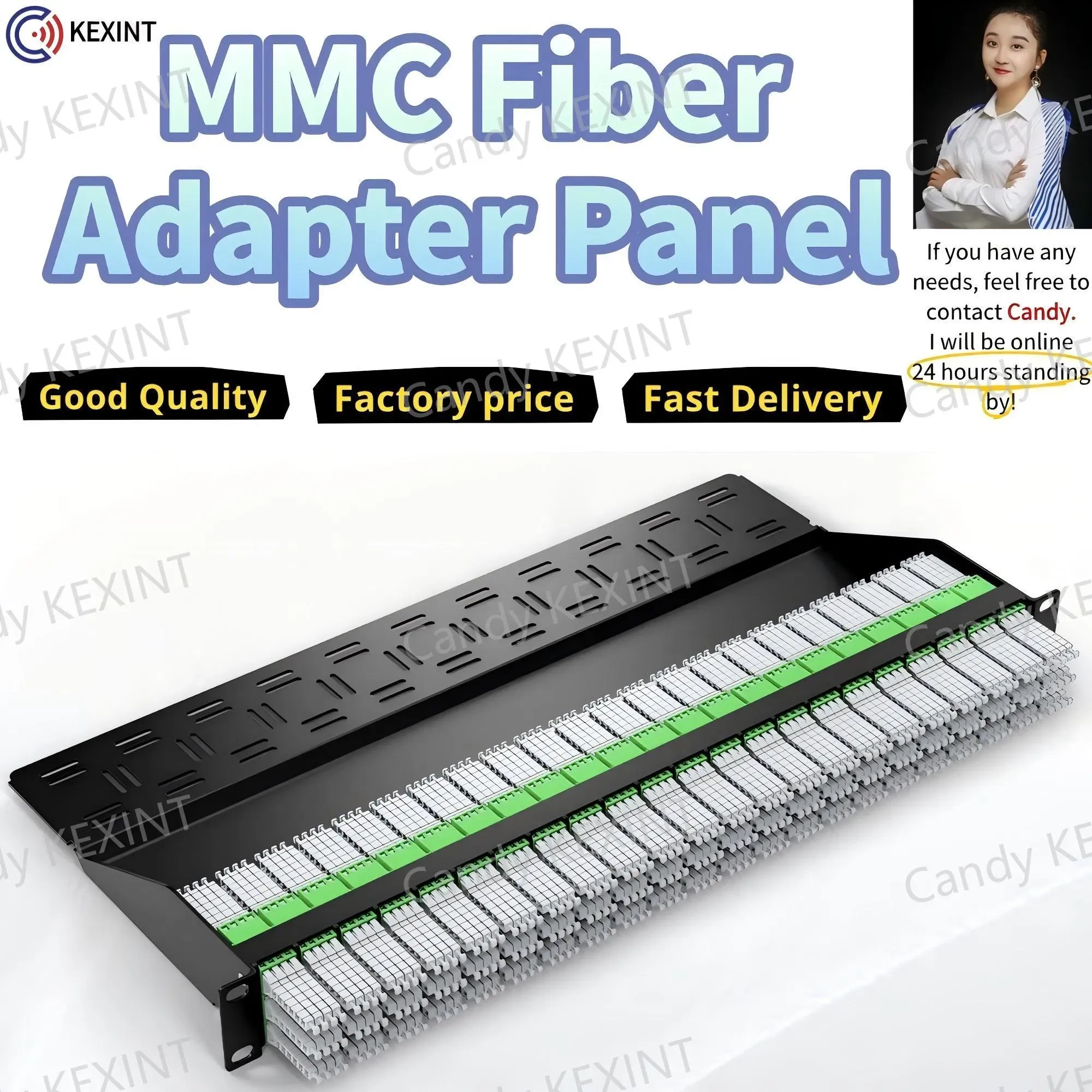 Высокоплотная панель адаптера волоконно-оптического MMC с задним кабельным менеджером