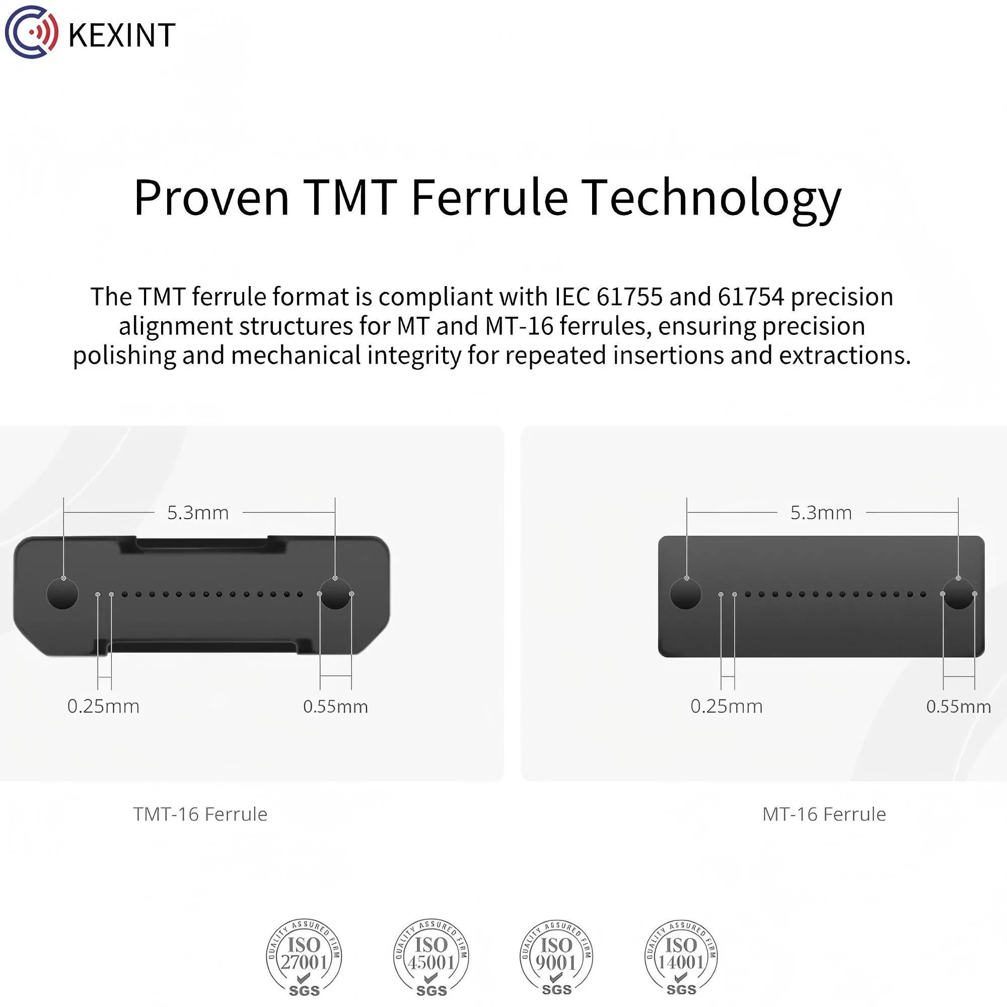 Кексин MMC-16 АПС к MTP-16 АПС 16 Волокна Om4 ММЦ Джампер 4