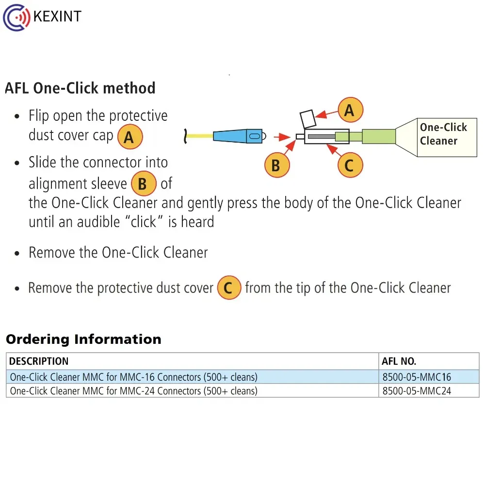 Кексинт MMC 24 Однонажатийный очиститель для волоконно-оптических кабелей 3