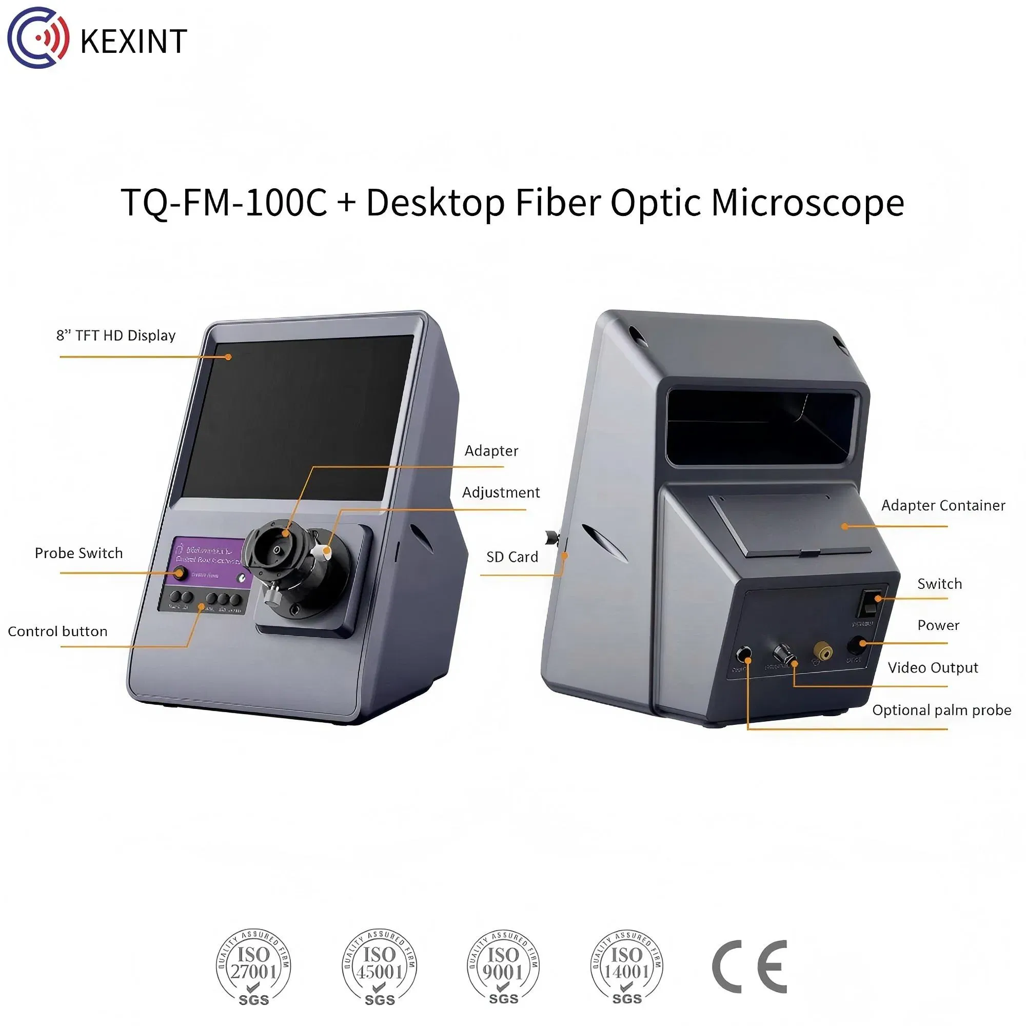 Оптический Волоконный Эндфейсный Скоп TQ-FM-100C+ 3