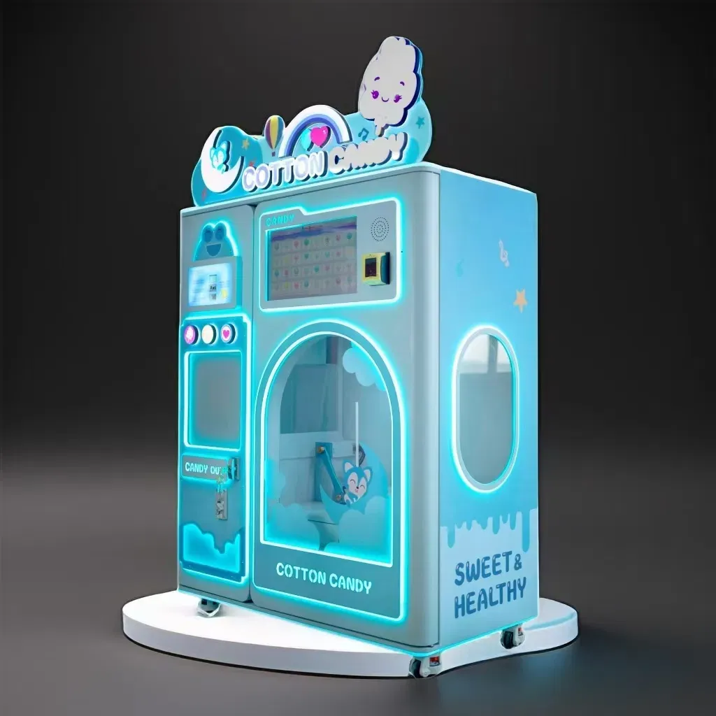 Роскошная автоматическая коммерческая машина для продажи сахарной ваты для детей 5