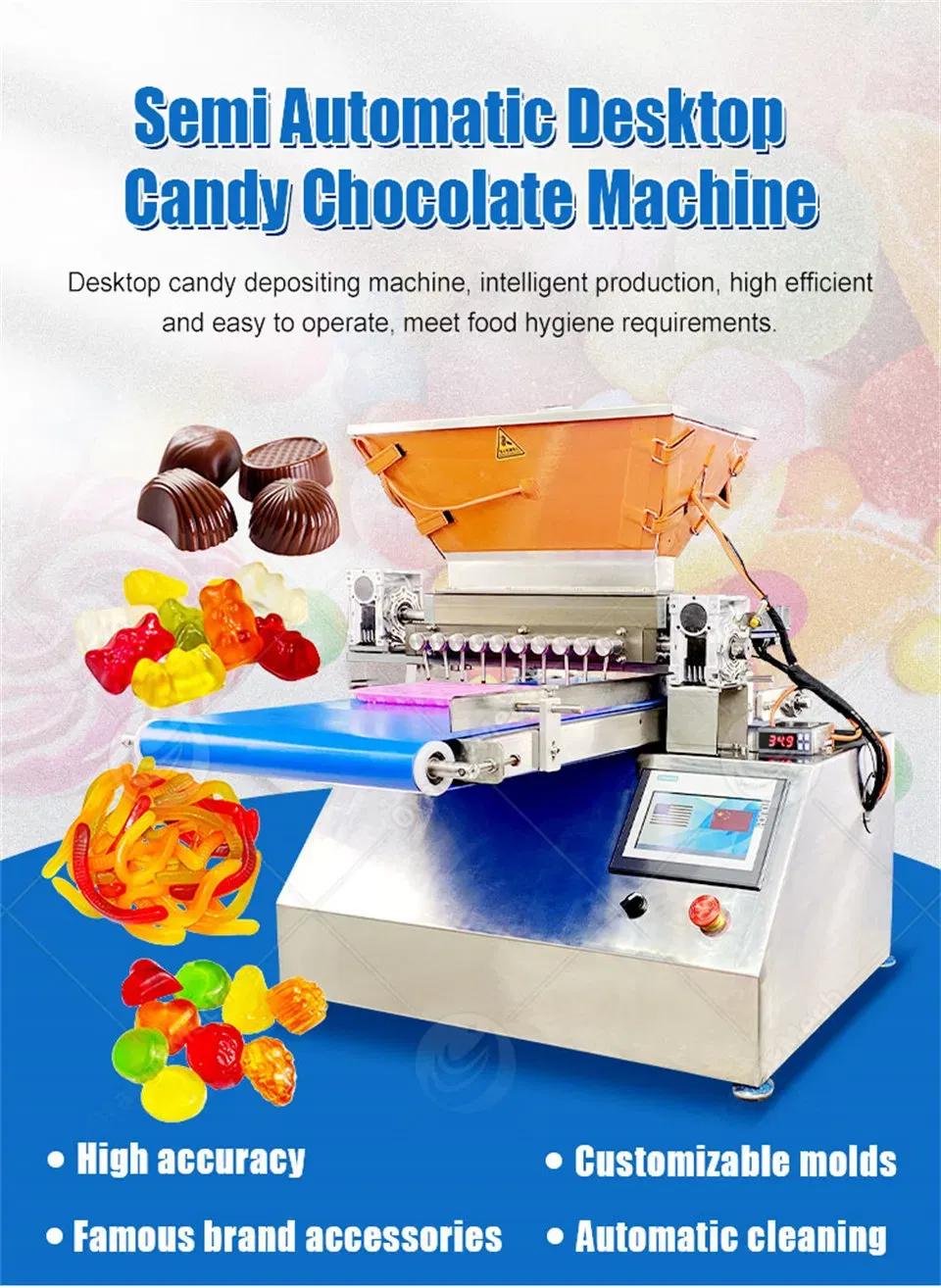 Автоматическая машина для производства конфет в форме медвежат 2