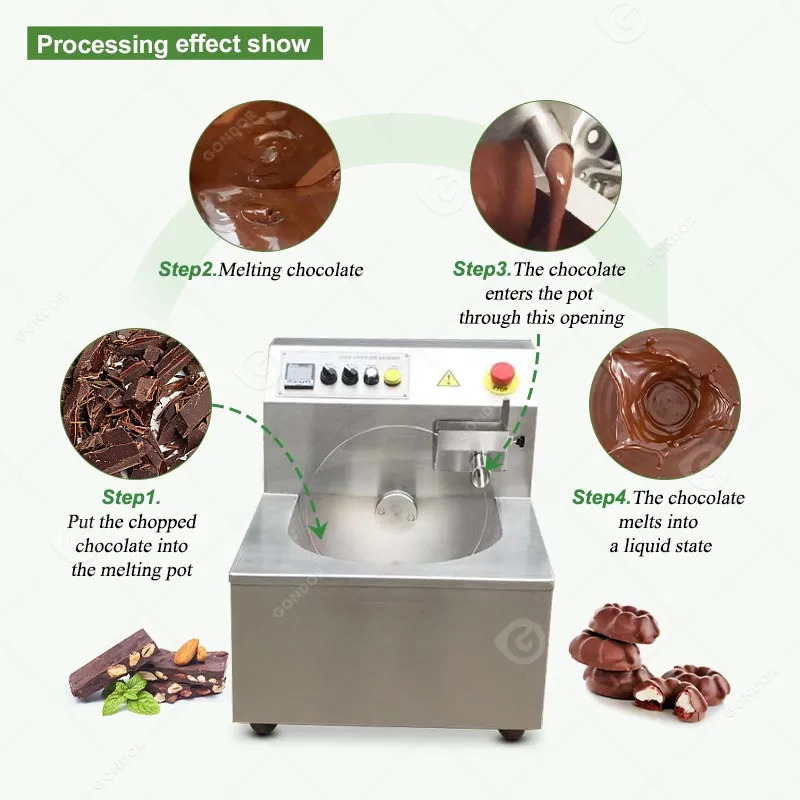 Автоматический шоколадный станок для плавления и обливания 5