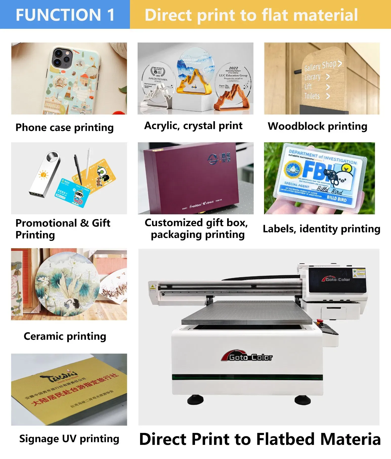 УФ-принтер формата A1 для печати на различных материалах 4