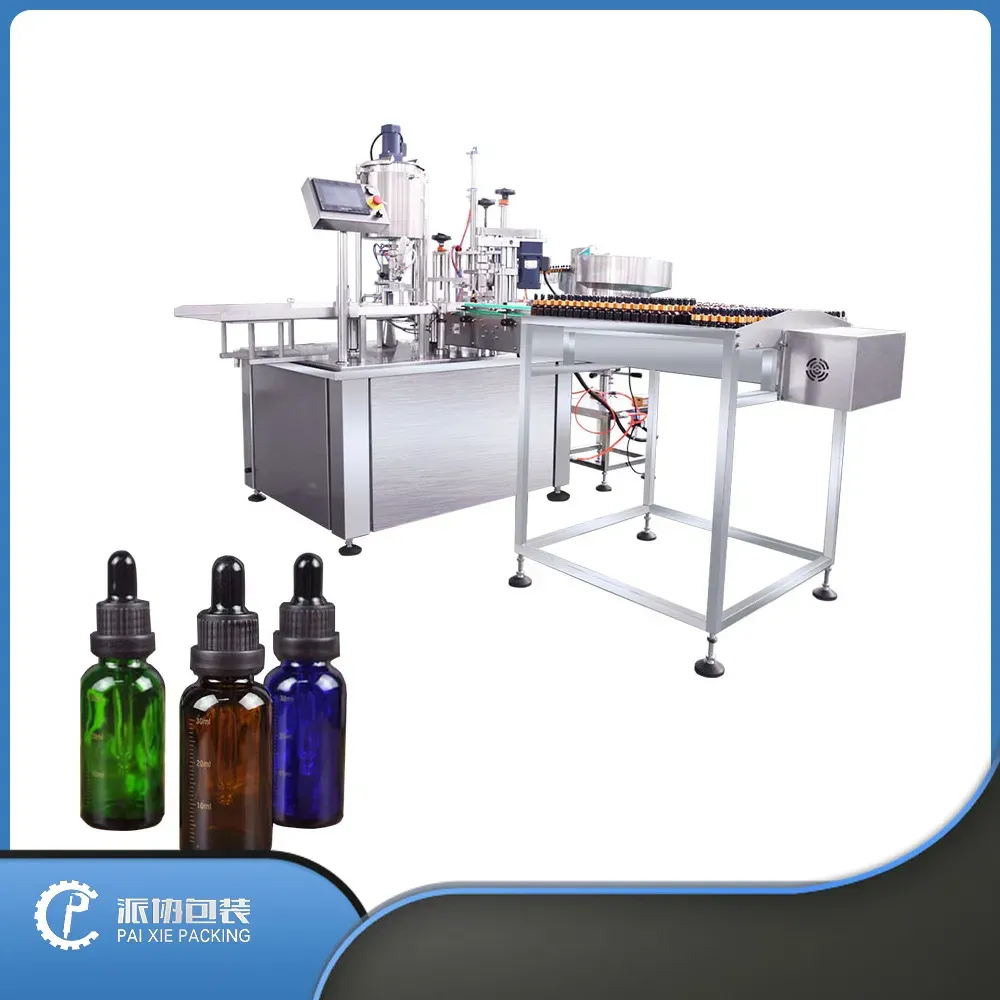 Автоматическая машина для розлива и укупорки эфирных масел в маленькие бутылки