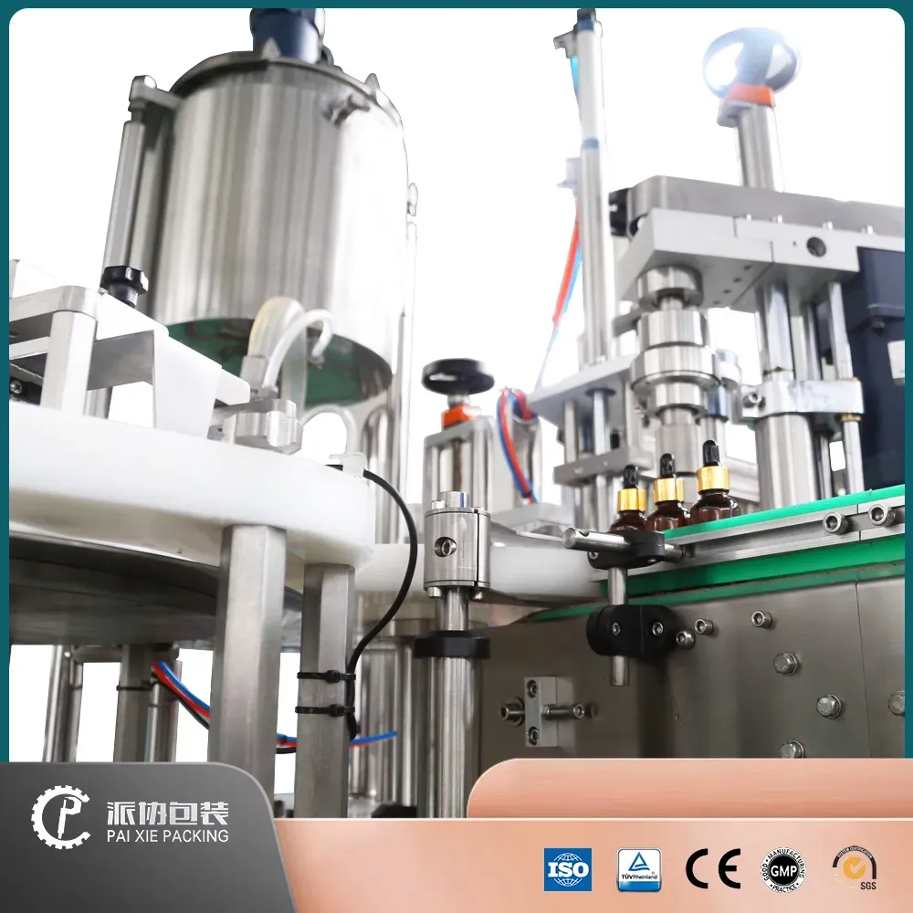 Автоматическая машина для розлива и укупорки эфирных масел в маленькие бутылки 6