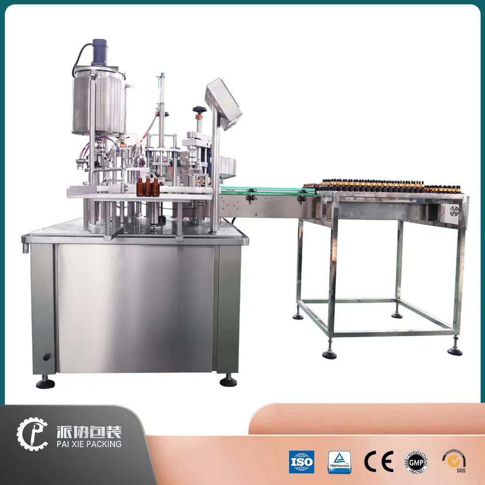 Автоматическая машина для розлива и укупорки эфирных масел в маленькие бутылки 2