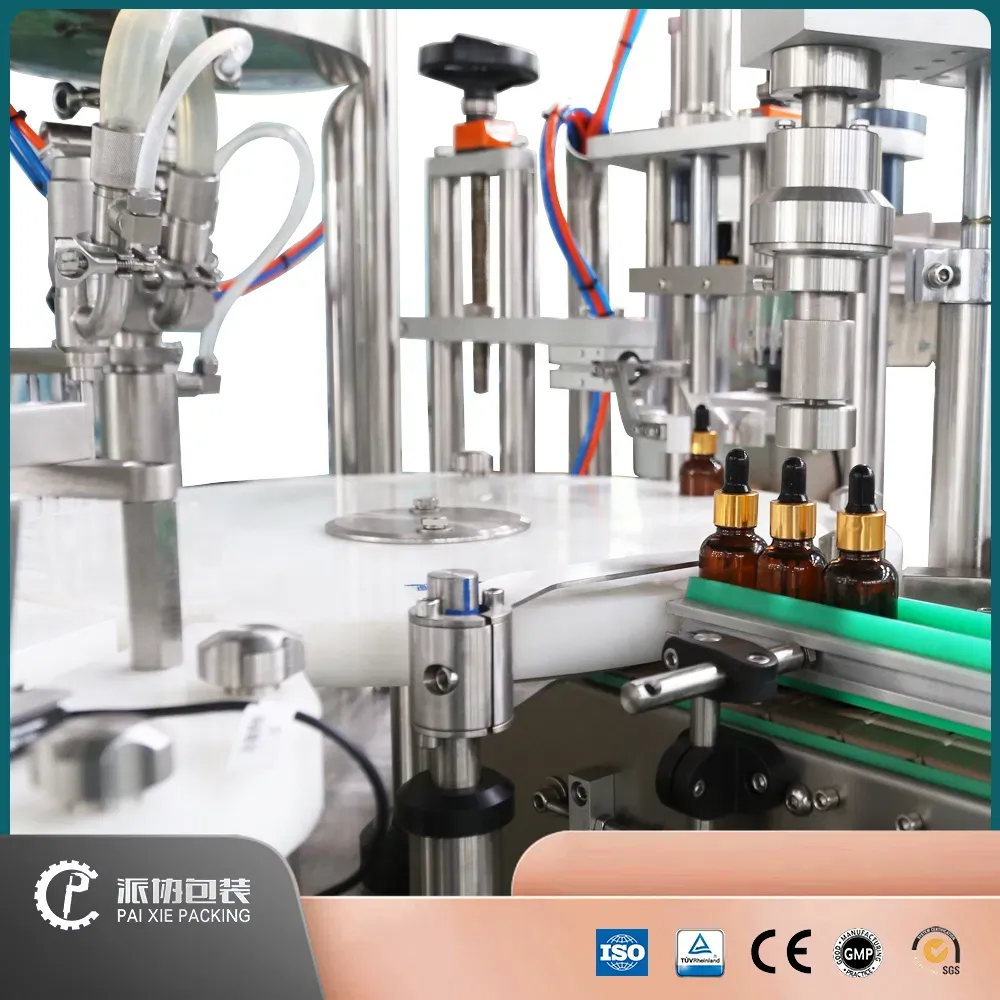 Автоматическая машина для розлива и укупорки эфирных масел в маленькие бутылки 4
