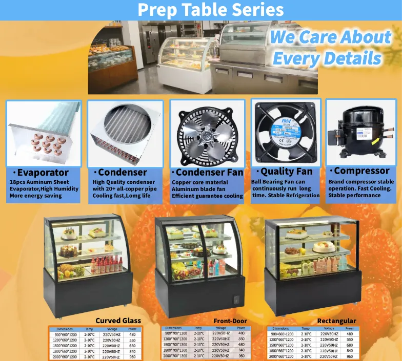 Мраморный холодильник для хлеба с вращающимся витринным стеклом 6