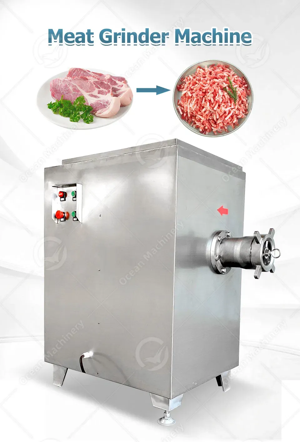 Промышленная электрическая мясорубка из нержавеющей стали 2