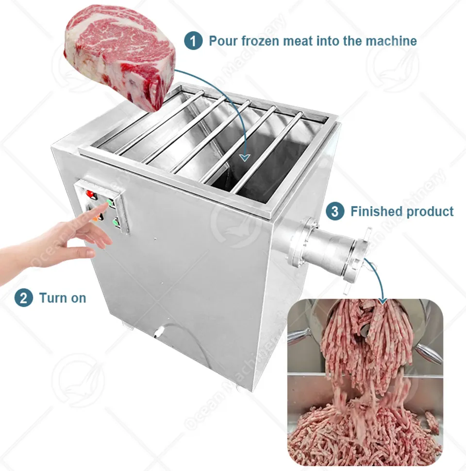 Промышленная электрическая мясорубка из нержавеющей стали 4