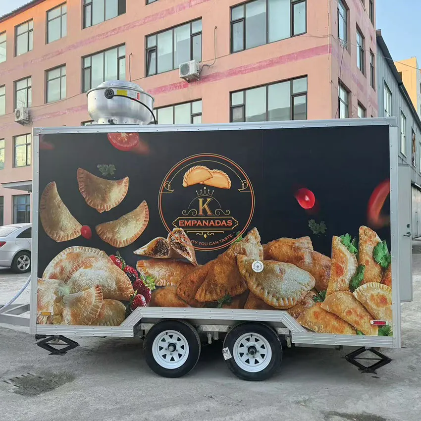 Мобильный кофейный фургон, попкорн, закусочная тележка, фургон для пиццы 6